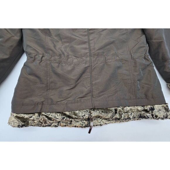 Vintage Tally-Ho Faux Fur Trimmed Brown Jacket S winter cold - Picture 10 of 11